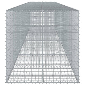 Gabione mit Deckel 800x100x100 cm Verzinkt