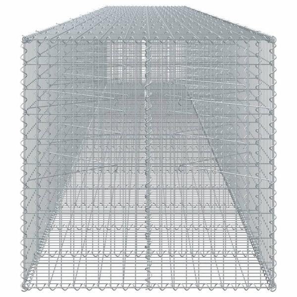 Gabione mit Deckel, 950x100x100 cm, Verzinkt
