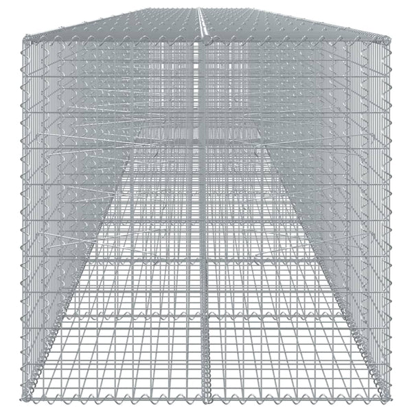 Gabione mit Deckel, 100x100x100 cm, Verzinkt