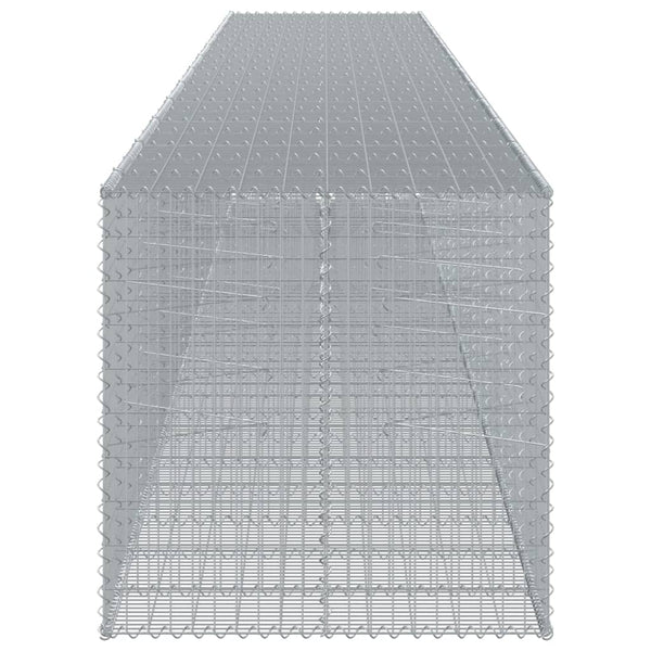 Gabione mit Deckel, 115x100x100 cm, Verzinkt
