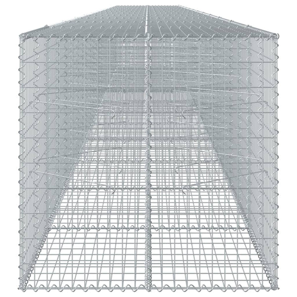 Gabione mit Deckel, 120x100x100 cm, Verzinkt