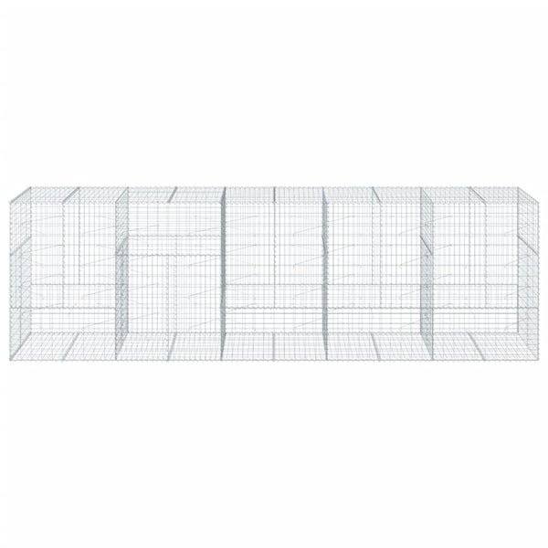 Gabione mit Deckel, 500x100x150 cm, Verzinkt
