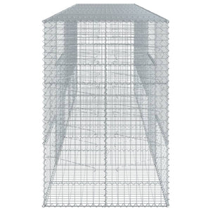 Gabione mit Deckel, 500x100x150 cm, Verzinkt