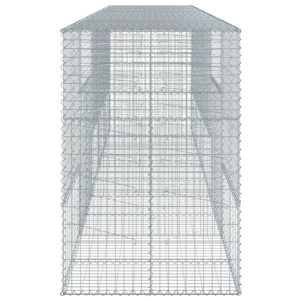 Gabione mit Deckel, 500x100x150 cm, Verzinkt