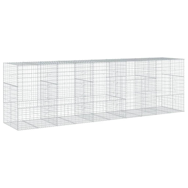 Gabione mit Deckel, 500x100x150 cm, Verzinkt