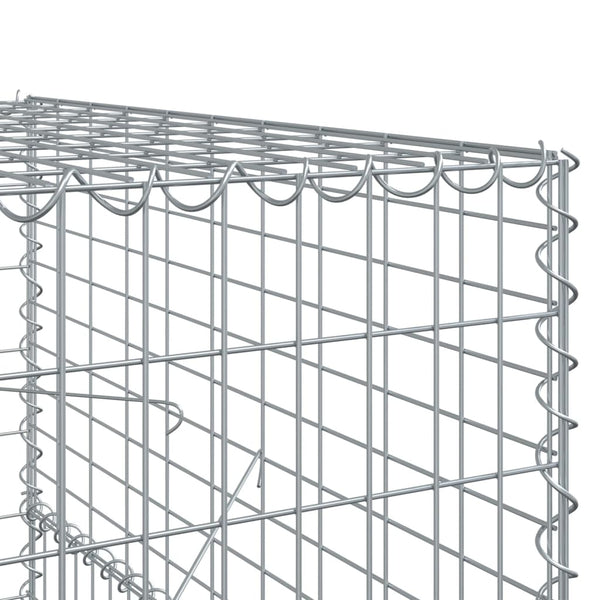 Gabione mit Deckel, 500x100x150 cm, Verzinkt