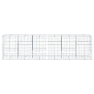 Gabione mit Deckel, 600x100x150 cm, Verzinkt