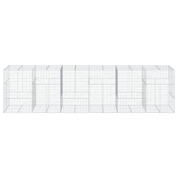 Gabione mit Deckel, 600x100x150 cm, Verzinkt