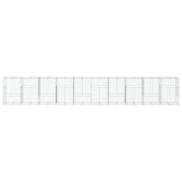 Gabione mit Deckel, 100x100x150 cm, Verzinkt