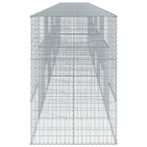 Gabione mit Deckel, 100x100x150 cm, Verzinkt