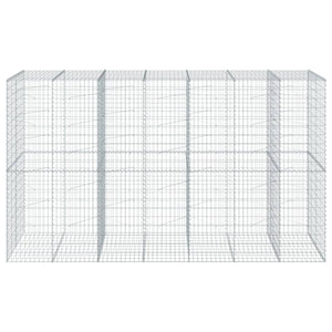 Gabione mit Deckel, 350x100x200 cm, Verzinkt