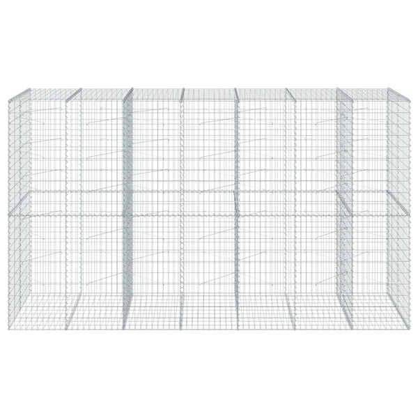 Gabione mit Deckel, 350x100x200 cm, Verzinkt