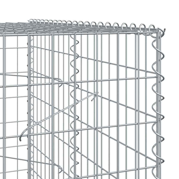 Gabione mit Deckel, 350x100x200 cm, Verzinkt