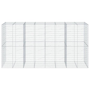 vidaXL Gabionenkorb mit Deckel 400x100x200 cm Eisen verzinkt