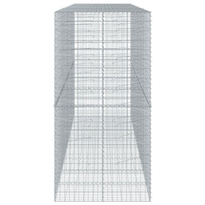 vidaXL Gabionenkorb mit Deckel 400x100x200 cm Eisen verzinkt