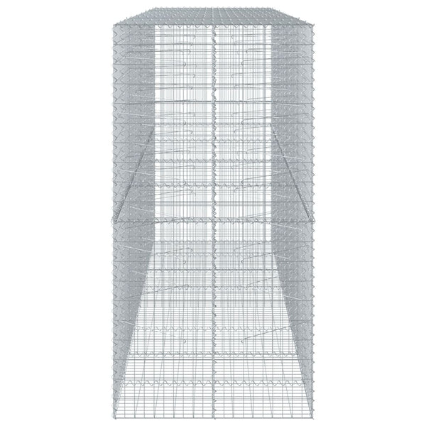 vidaXL Gabionenkorb mit Deckel 400x100x200 cm Eisen verzinkt
