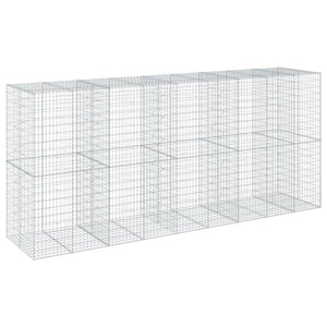 Gabione mit Deckel 450x100x200 cm Verzinkt