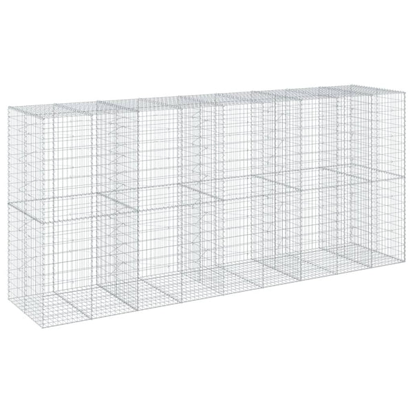 Gabione mit Deckel 450x100x200 cm Verzinkt