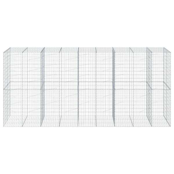 Gabione mit Deckel 450x100x200 cm Verzinkt