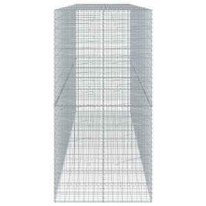 Gabione mit Deckel 450x100x200 cm Verzinkt