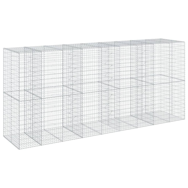 Gabione mit Deckel 450x100x200 cm Verzinkt