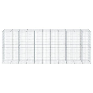 Gabione mit Deckel, 550x100x200 cm, Verzinkt