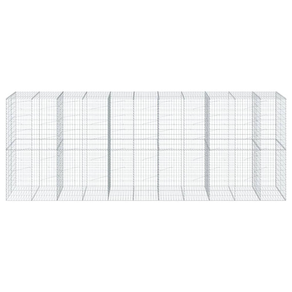 Gabione mit Deckel, 550x100x200 cm, Verzinkt