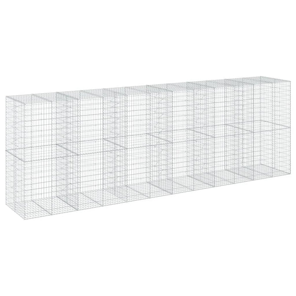 vidaXL Gabionenkorb mit Deckel 600x100x200 cm Fer Galvanisé