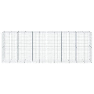 vidaXL Gabionenkorb mit Deckel 600x100x200 cm Fer Galvanisé