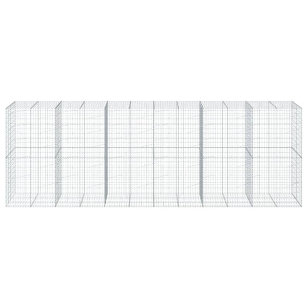vidaXL Gabionenkorb mit Deckel 600x100x200 cm Fer Galvanisé