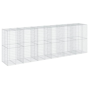 vidaXL Gabionenkorb mit Deckel 600x100x200 cm Fer Galvanisé
