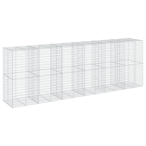 vidaXL Gabionenkorb mit Deckel 600x100x200 cm Fer Galvanisé