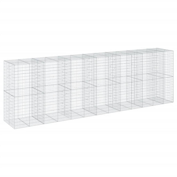 Gabione mit Deckel, 650x100x200 cm, Verzinkt