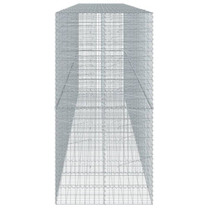 Gabione mit Deckel, 650x100x200 cm, Verzinkt