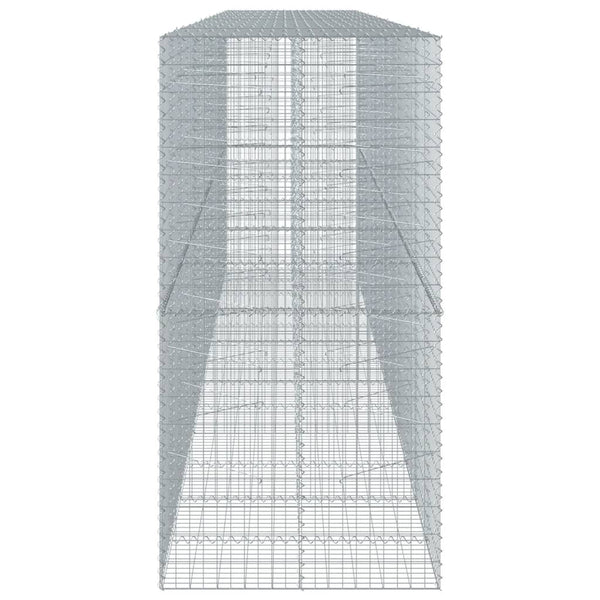 Gabione mit Deckel, 650x100x200 cm, Verzinkt