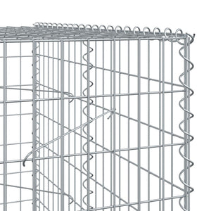 Gabione mit Deckel, 650x100x200 cm, Verzinkt