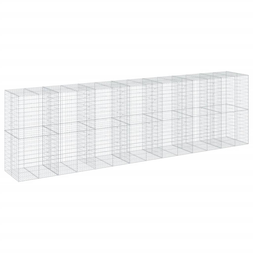 Gabione mit Deckel, 700x100x200 cm, Verzinkt