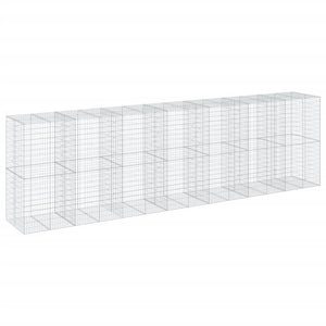 Gabione mit Deckel, 700x100x200 cm, Verzinkt