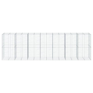 Gabione mit Deckel, 700x100x200 cm, Verzinkt