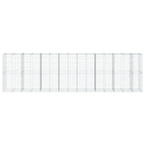 Gabione mit Deckel, 750x100x200 cm, Verzinkt