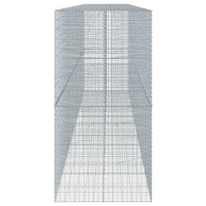 Gabione mit Deckel, 750x100x200 cm, Verzinkt