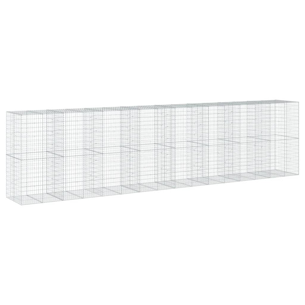 Gabione mit Deckel, Verzinkt, 800x100x200 cm