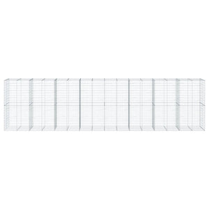 Gabione mit Deckel, Verzinkt, 800x100x200 cm