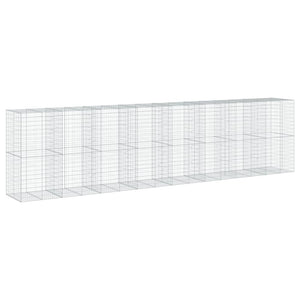 Gabione mit Deckel, Verzinkt, 800x100x200 cm