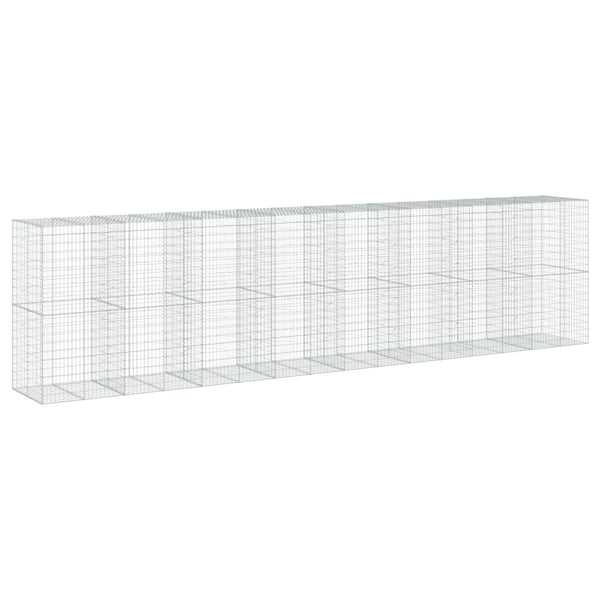 Gabione mit Deckel, Verzinkt, 800x100x200 cm