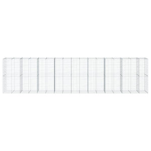 Gabione mit Deckel, 850x100x200 cm, Verzinkt
