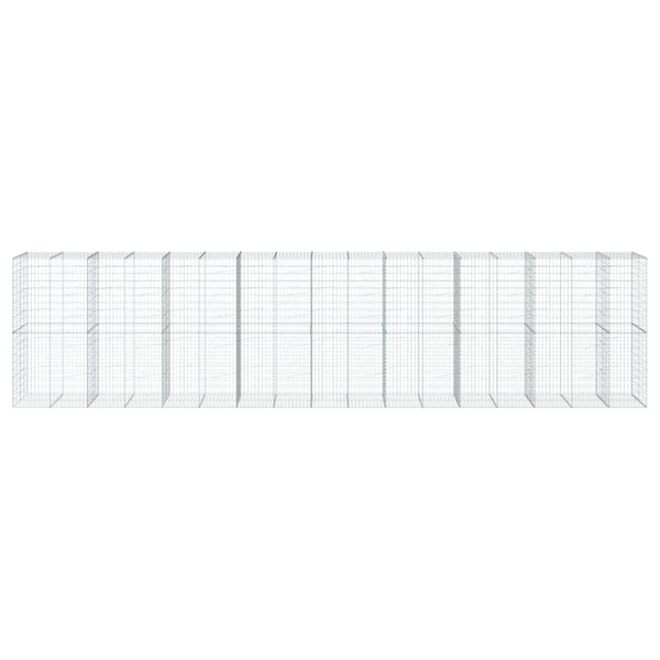 Gabione mit Deckel, 850x100x200 cm, Verzinkt