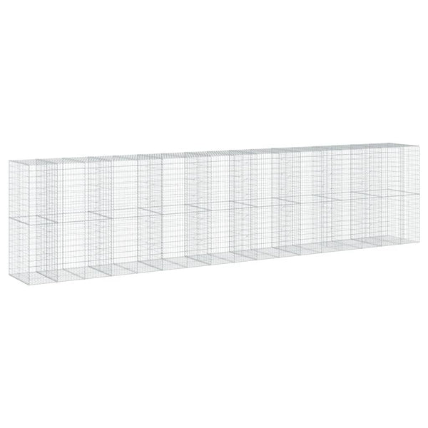 Gabione mit Deckel, 850x100x200 cm, Verzinkt