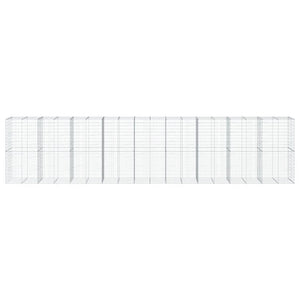 Gabione mit Deckel, 900x100x200 cm, Verzinkt
