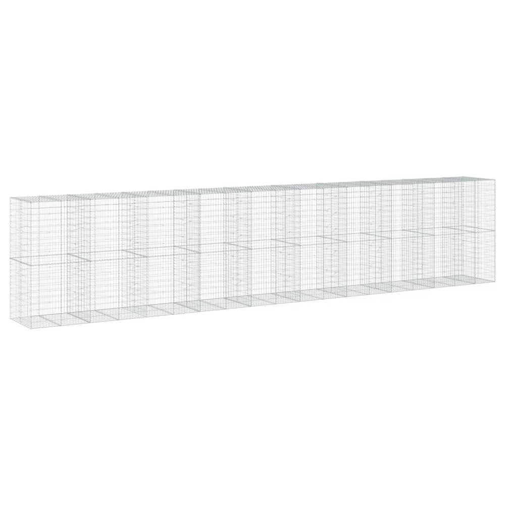 Gabione mit Deckel, Verzinkt, 950x100x200 cm